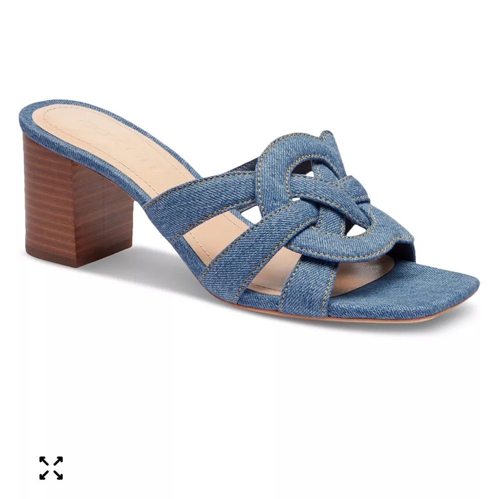 Coach Nikki C-Emblem Block-Heel Dress Sandals